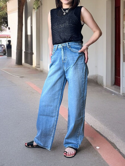 Crew neck メッシュタンクトップ