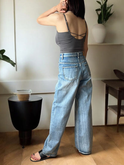 Back cross strap パッド付きキャミソール