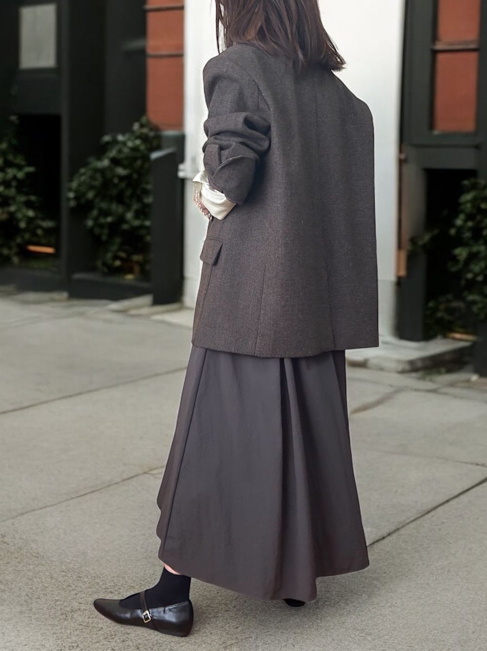 Over size Wool チェックジャケット