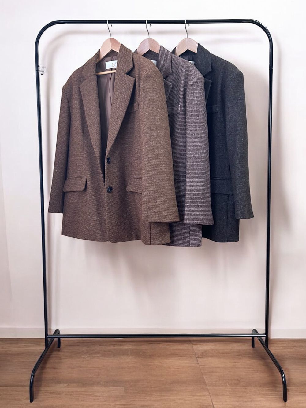 Over size Wool チェックジャケット