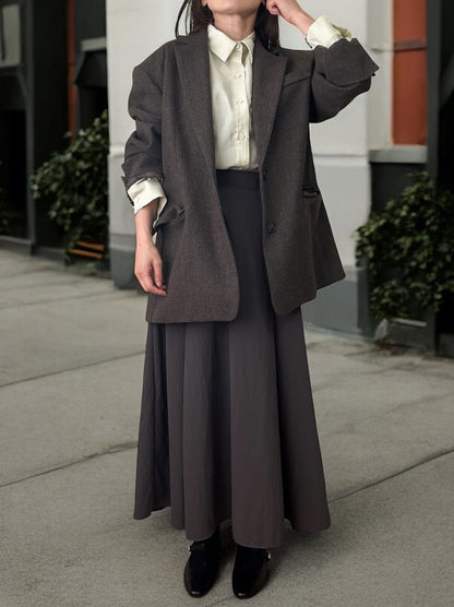Over size Wool チェックジャケット