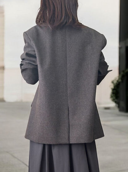Over size Wool チェックジャケット