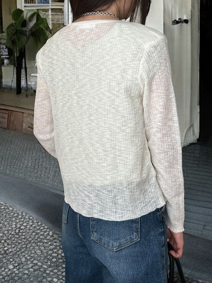 Melange Sheer カーディンガン