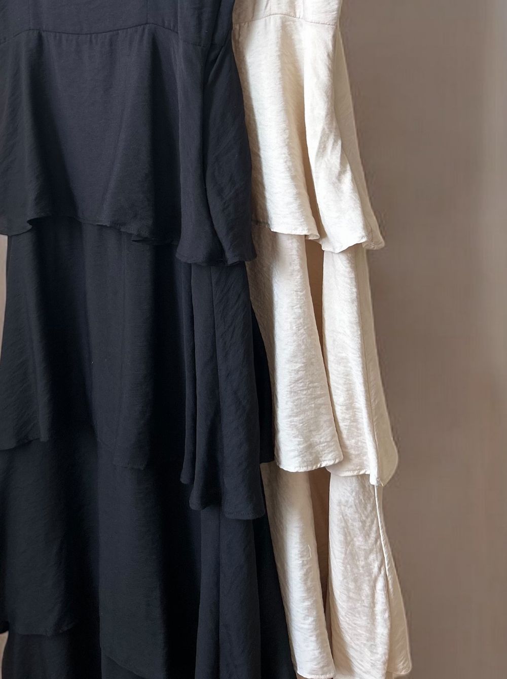 Thin strap cami ティアードマキシワンピース