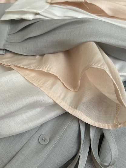 Bustier layered シアーシャツ