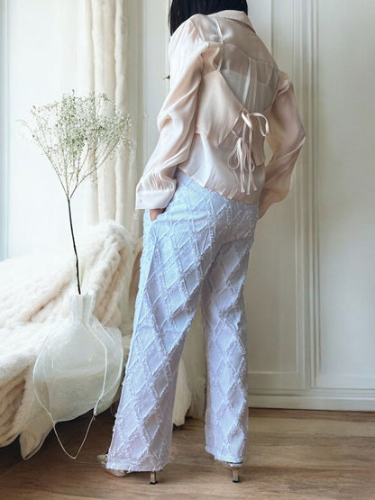 Bustier layered シアーシャツ