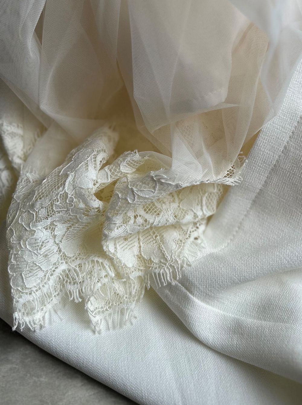 Lace layered ドッキングキャミワンピース