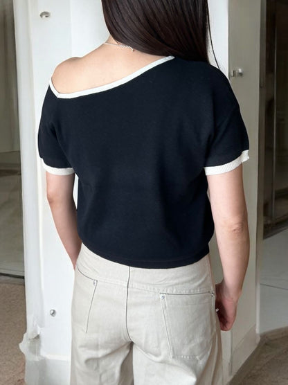 Asymmetry design ニットトップス