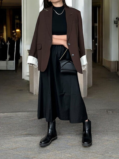 Back open リブニットドッキングワンピース