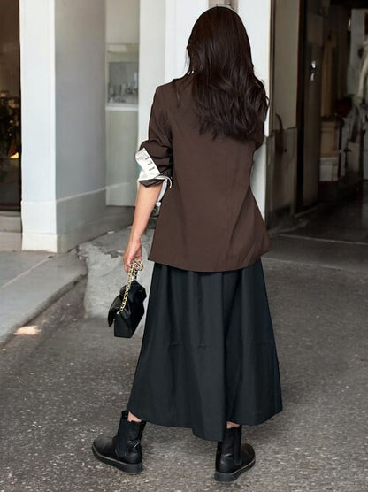 Back open リブニットドッキングワンピース