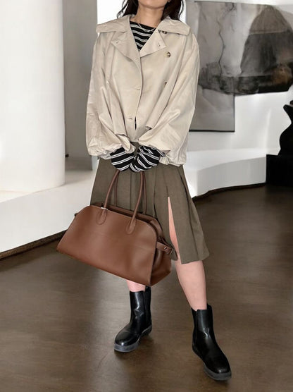 Volume balloon sleeveストームカラージャケット