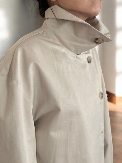 Volume balloon sleeveストームカラージャケット