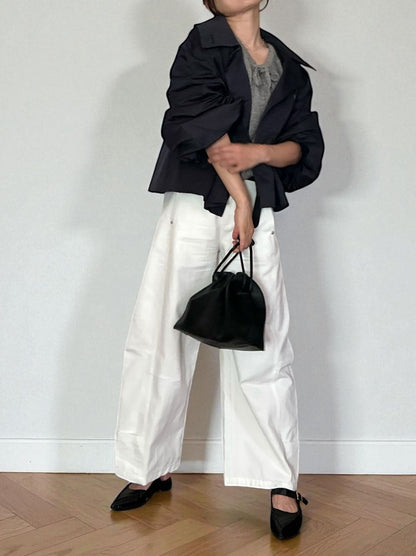 Volume balloon sleeveストームカラージャケット