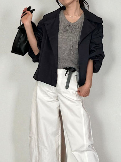 Volume balloon sleeveストームカラージャケット