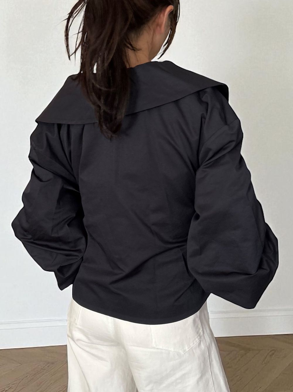 Volume balloon sleeveストームカラージャケット