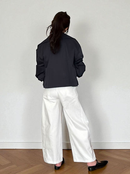 Volume balloon sleeveストームカラージャケット