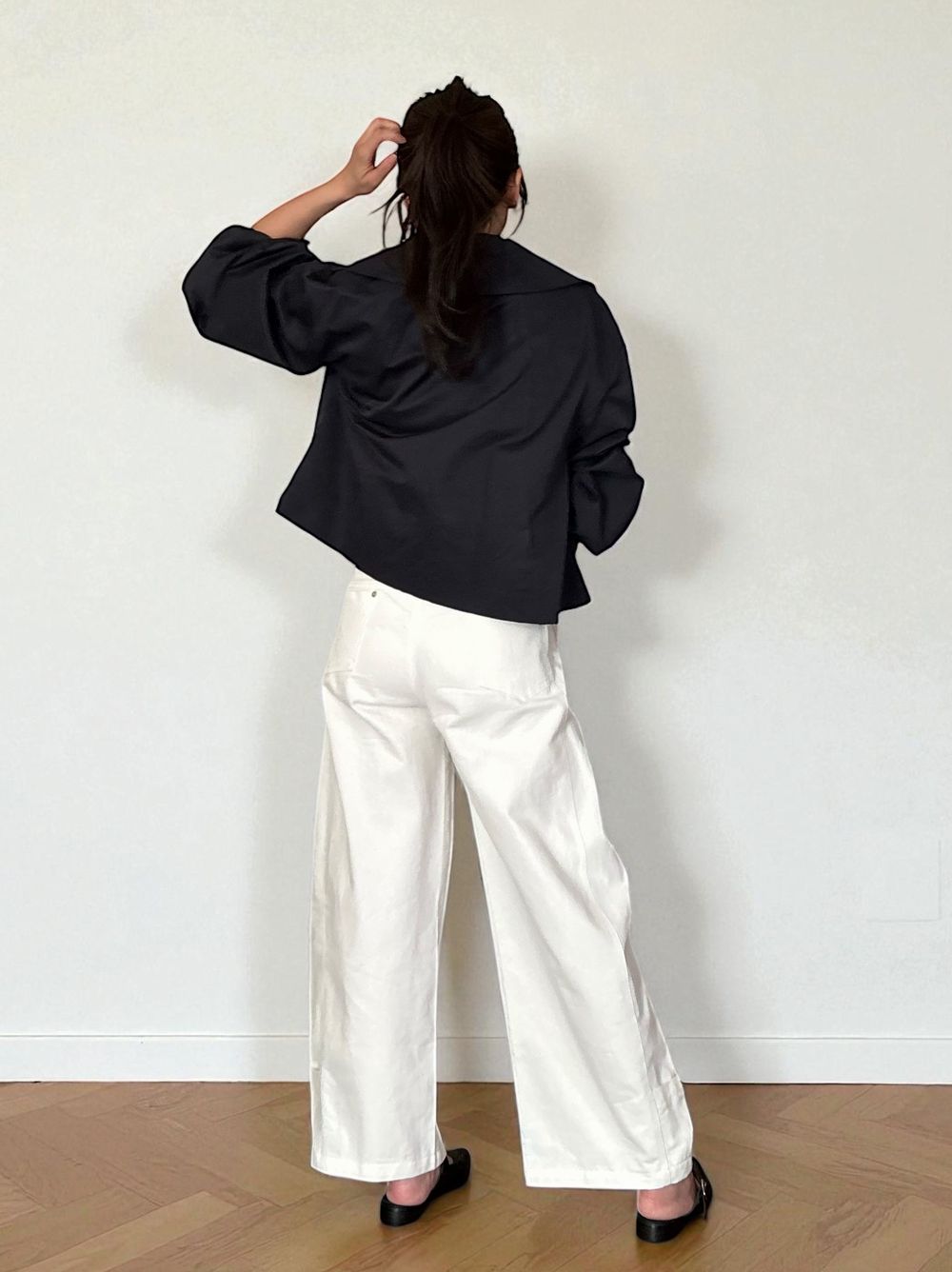 Volume balloon sleeveストームカラージャケット