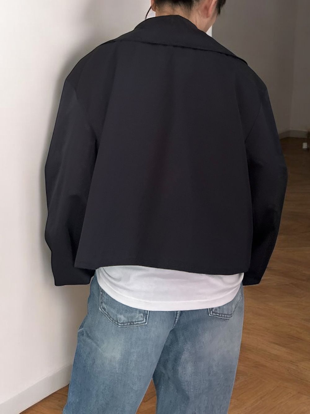 Volume balloon sleeveストームカラージャケット