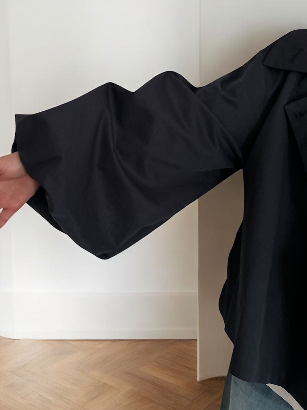 Volume balloon sleeveストームカラージャケット