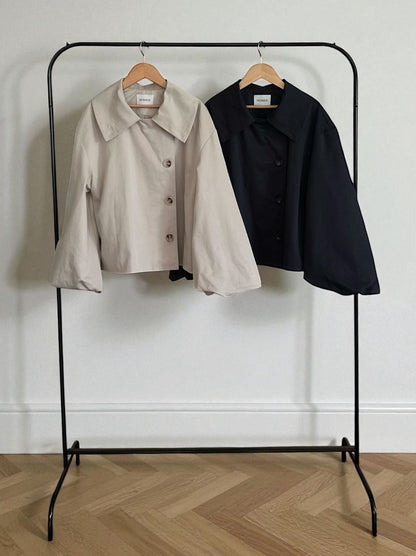 Volume balloon sleeveストームカラージャケット