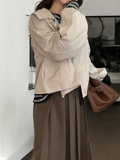 Volume balloon sleeveストームカラージャケット