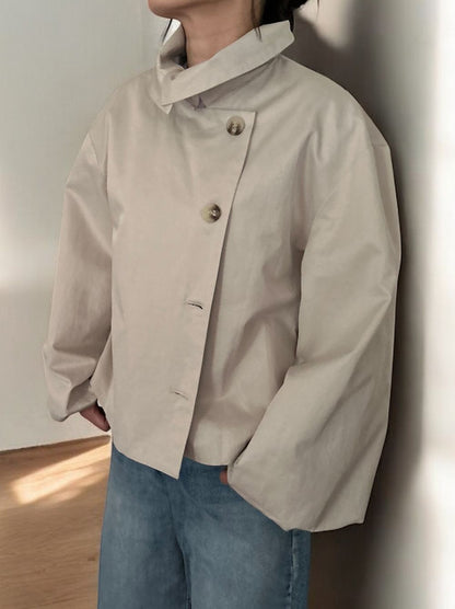 Volume balloon sleeveストームカラージャケット