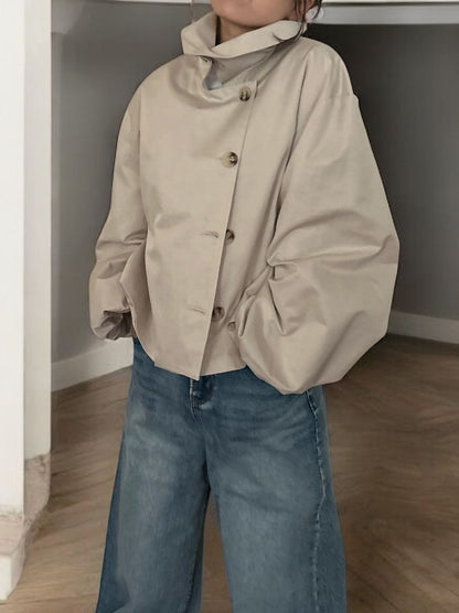 Volume balloon sleeveストームカラージャケット