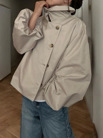 Volume balloon sleeveストームカラージャケット