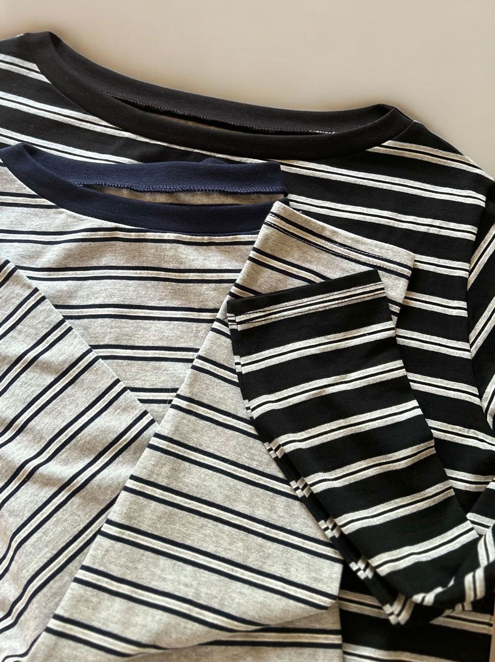 Low cut boat neck ボーダーカットソー