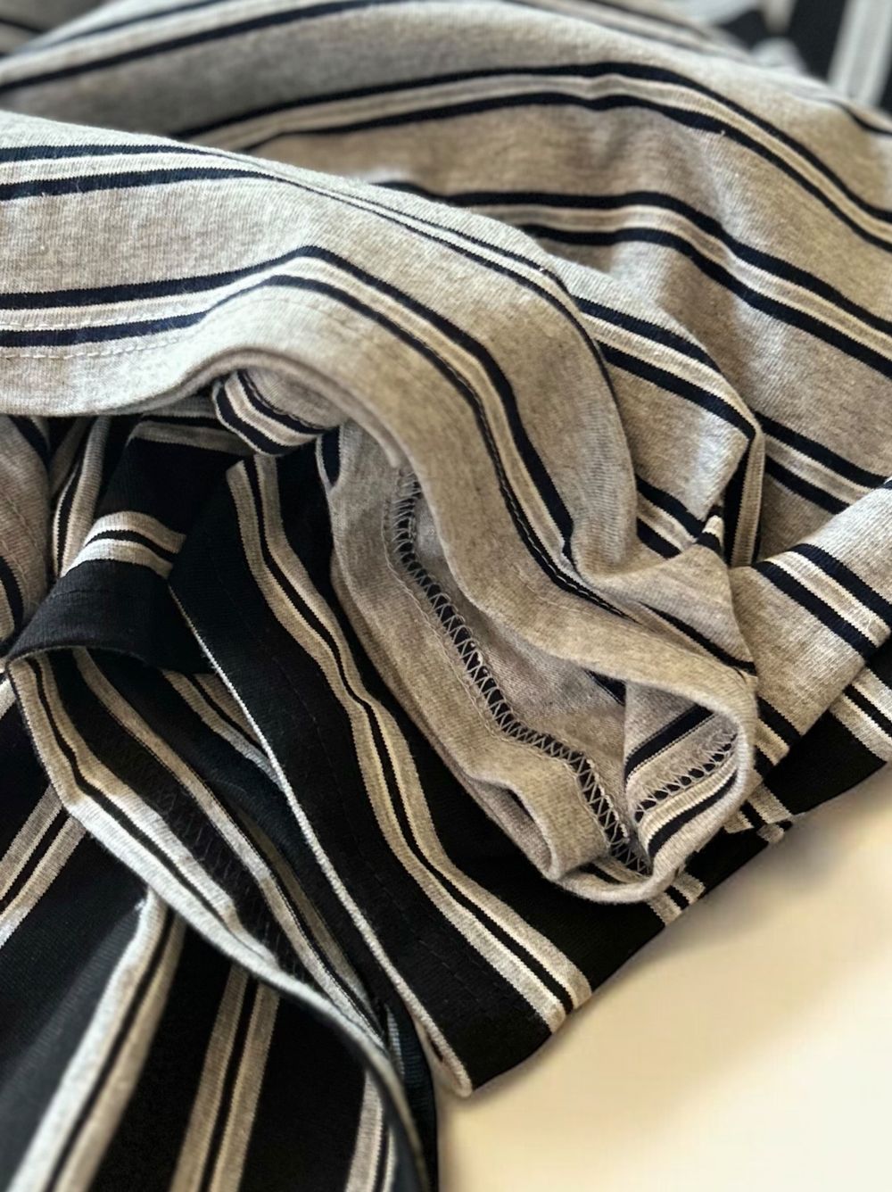 Low cut boat neck ボーダーカットソー