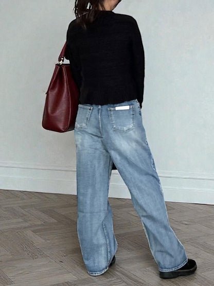 Rib design ペプラムミドルゲージニット