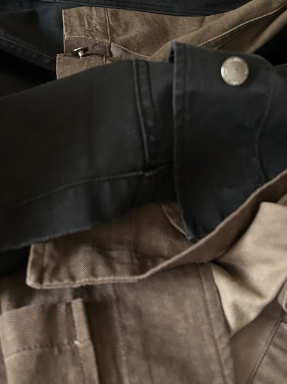 Fake Leather collar カバーオールジャケット