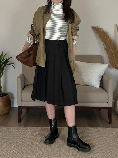 Fake Leather collar カバーオールジャケット