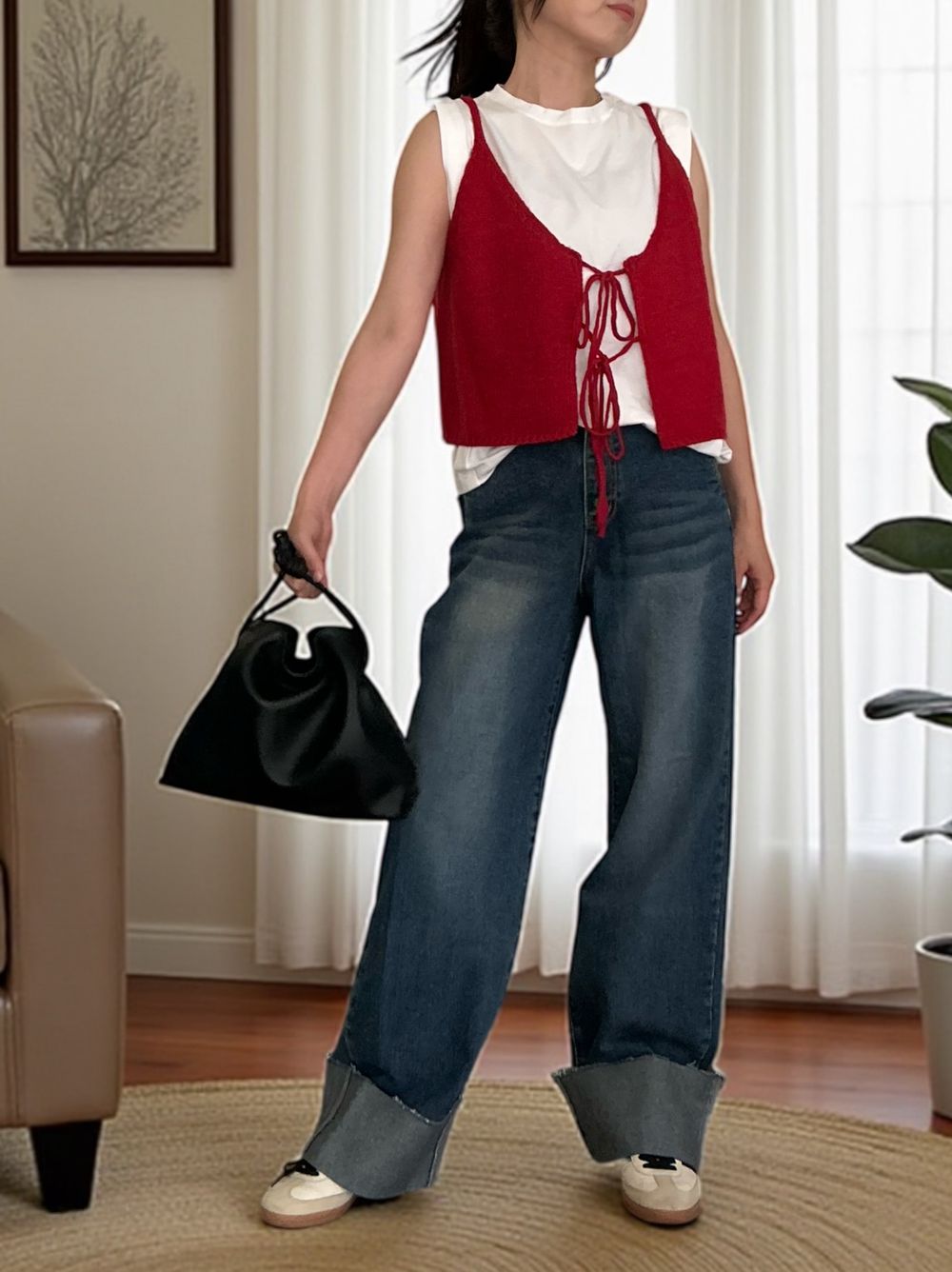 W rope 2way ニットキャミソール