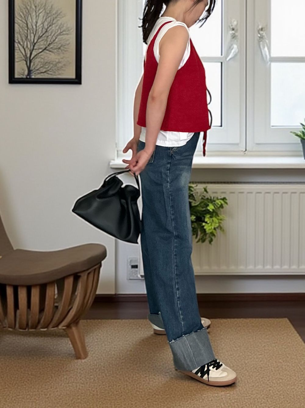 W rope 2way ニットキャミソール