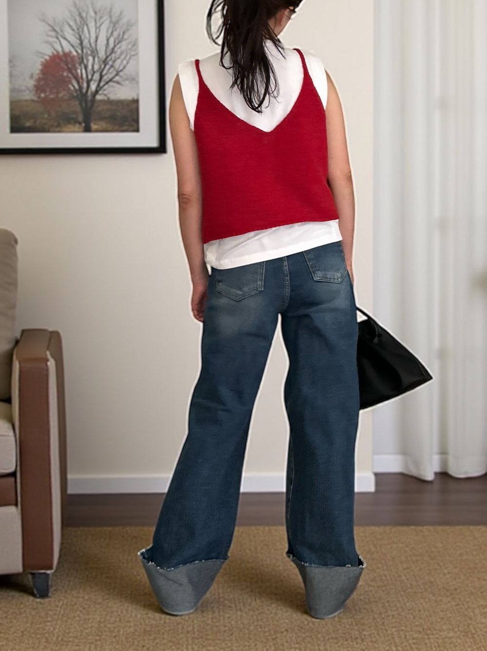 W rope 2way ニットキャミソール