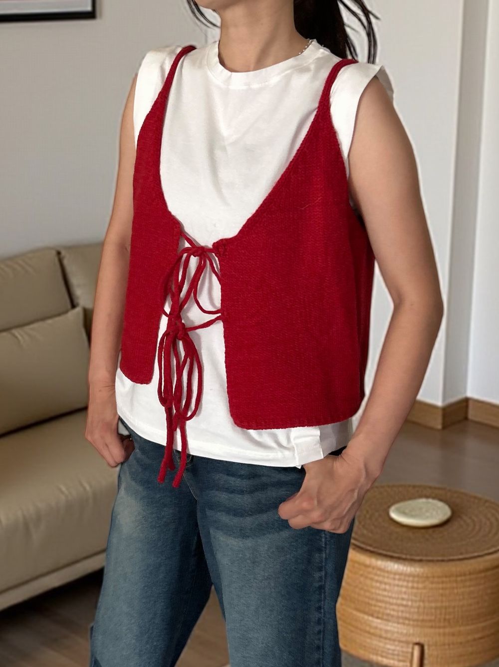 W rope 2way ニットキャミソール