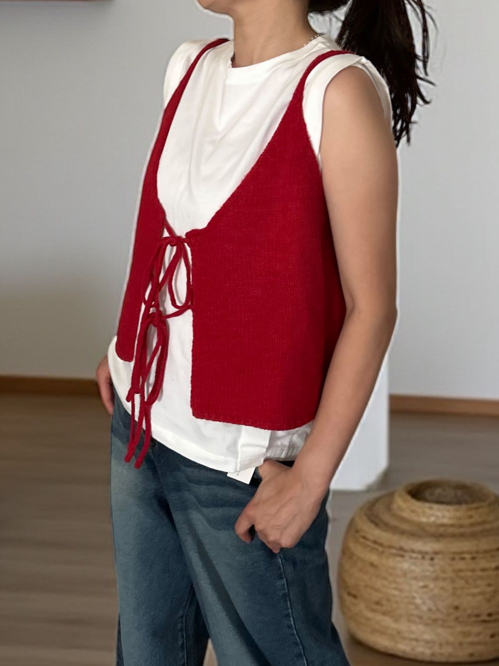 W rope 2way ニットキャミソール