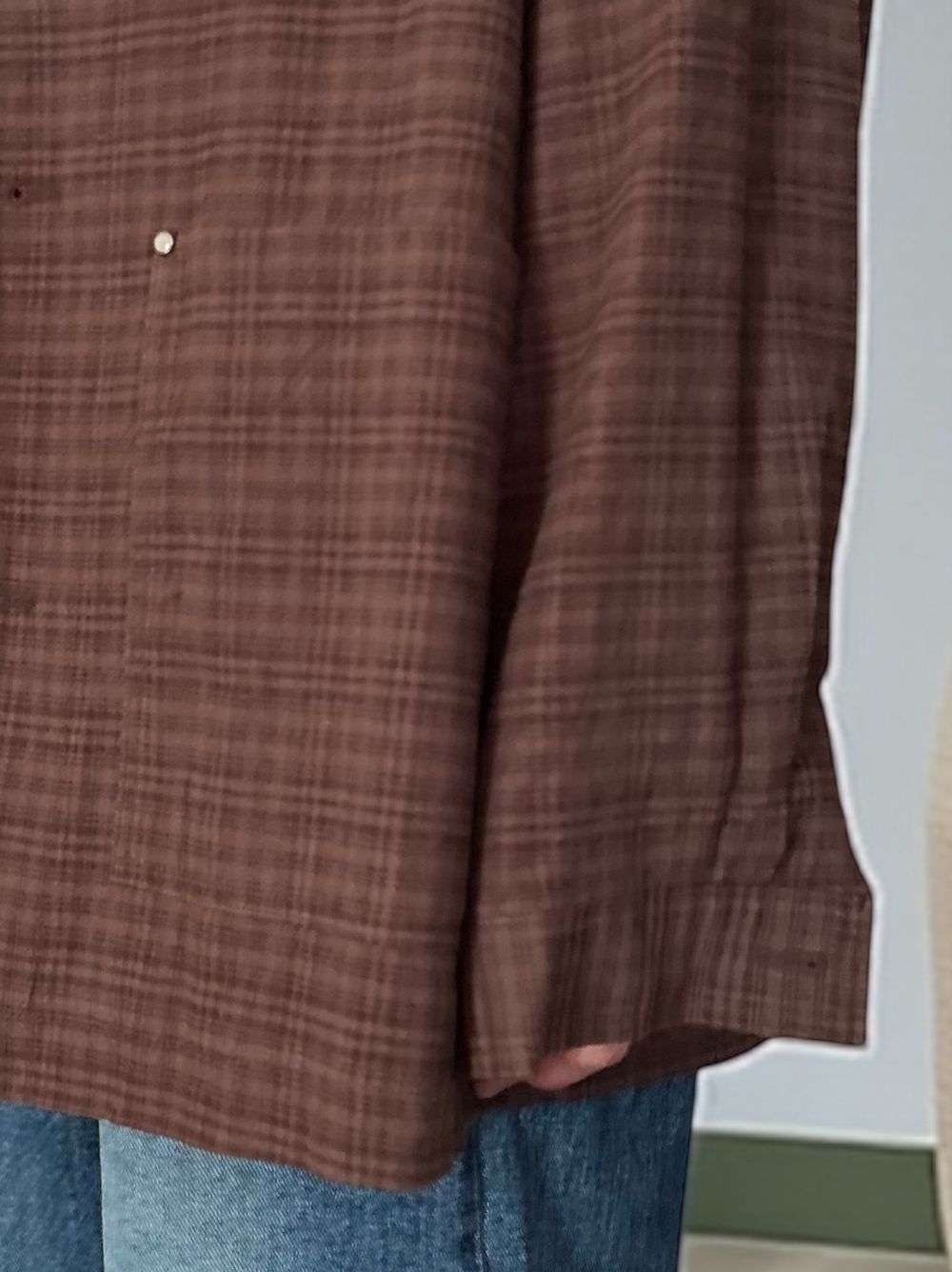 Vintage like Over size チェックシャツジャケット