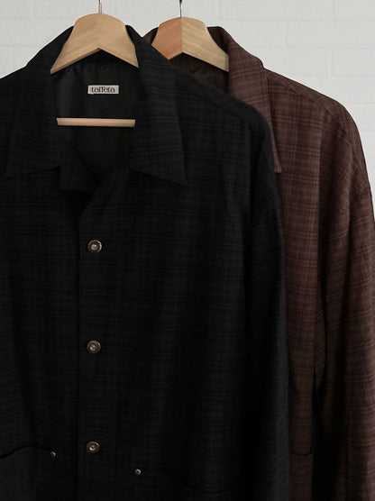 Vintage like Over size チェックシャツジャケット