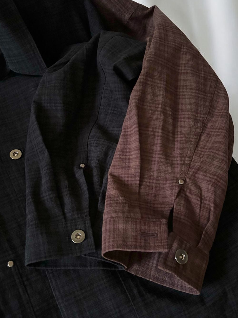 Vintage like Over size チェックシャツジャケット