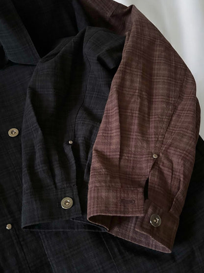 Vintage like Over size チェックシャツジャケット