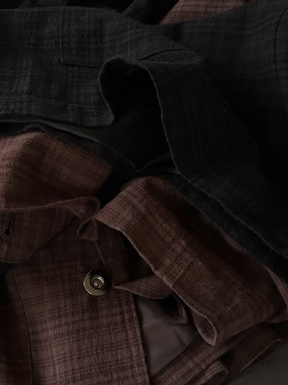 Vintage like Over size チェックシャツジャケット