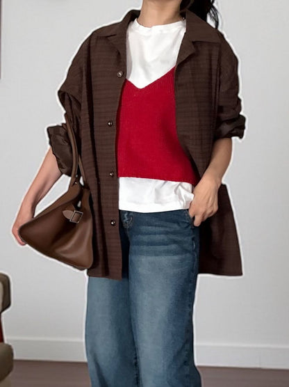 Vintage like Over size チェックシャツジャケット