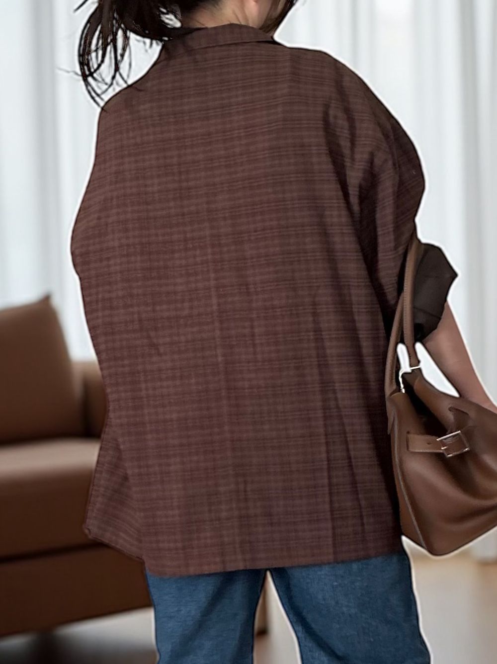 Vintage like Over size チェックシャツジャケット