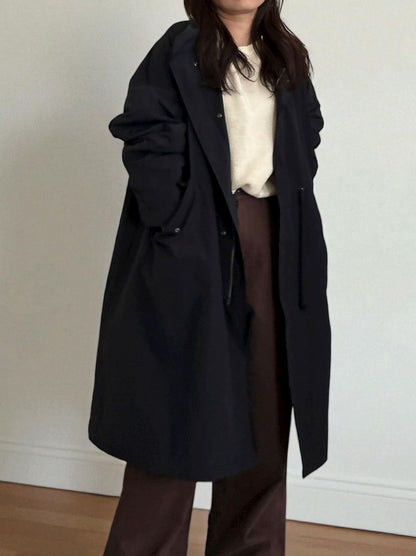 Wool blend crew neckニットフーディー