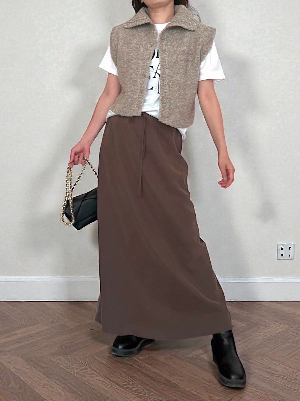 High neck ブークレニットベスト