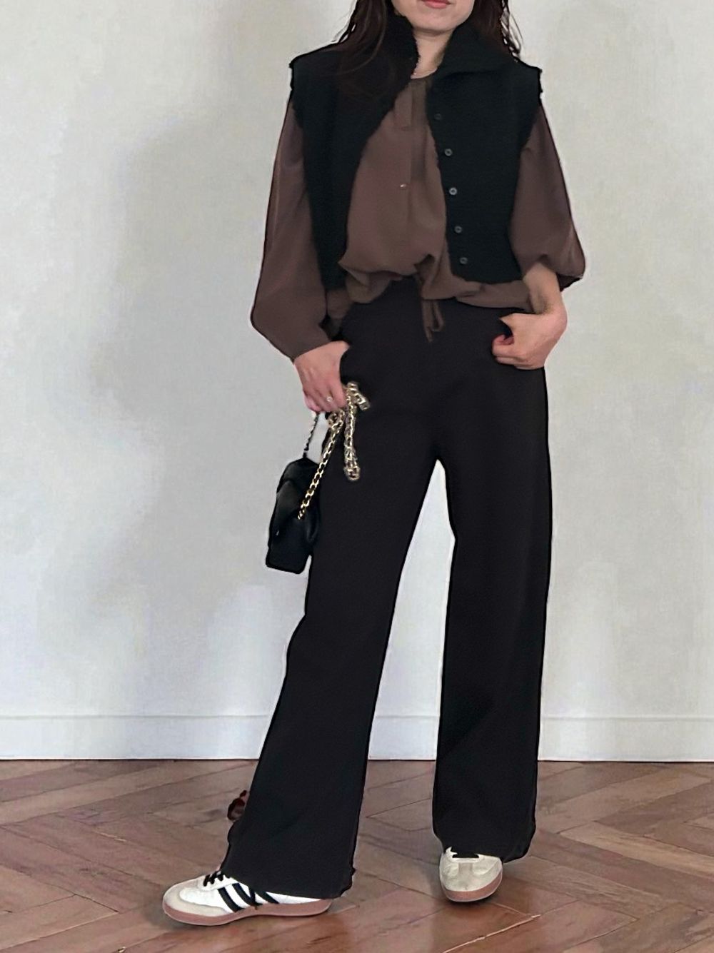 High neck ブークレニットベスト