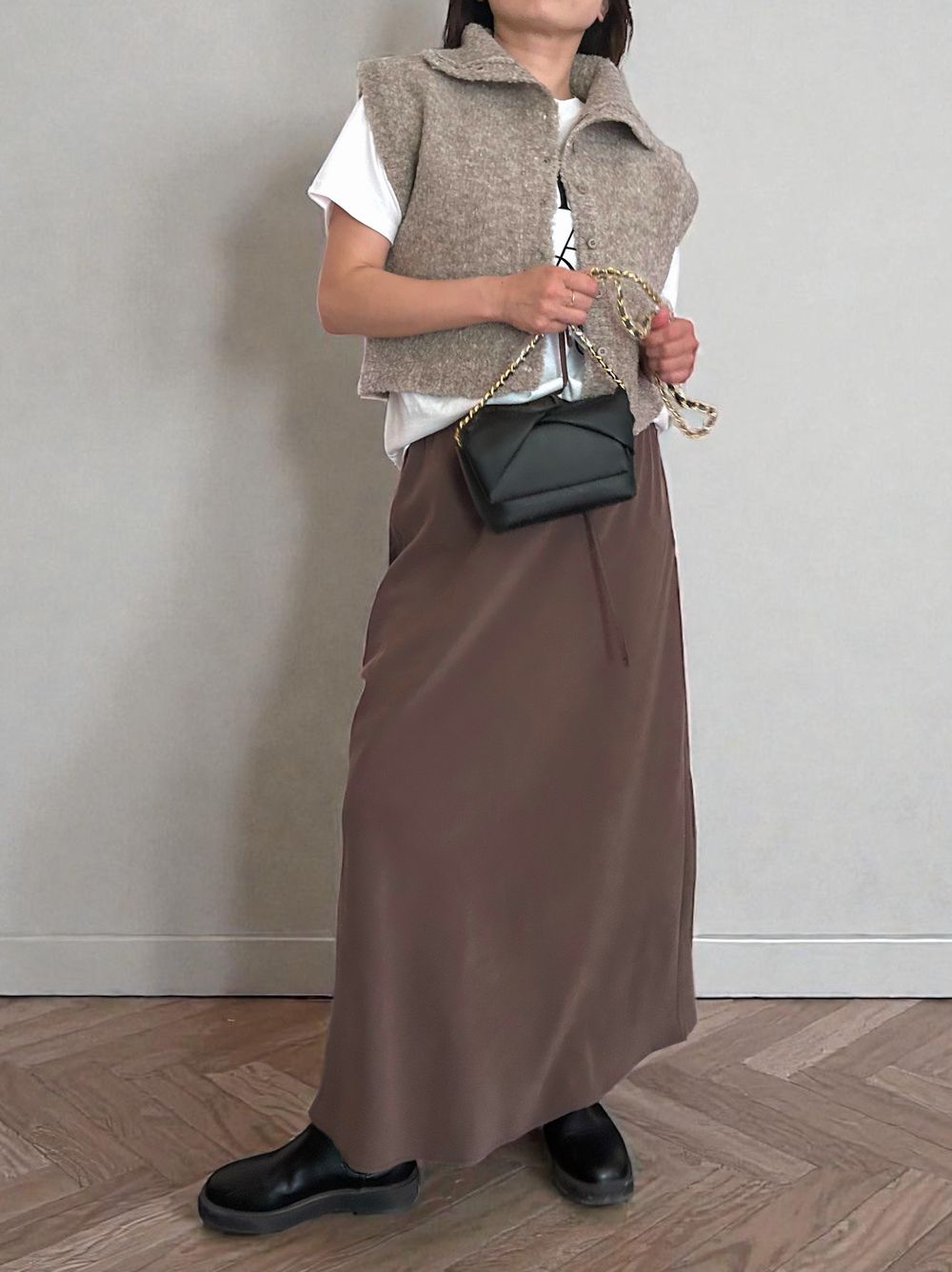 High neck ブークレニットベスト