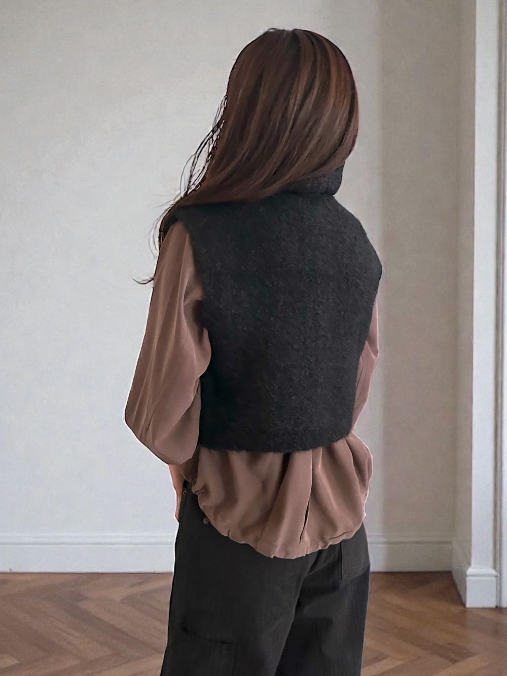 High neck ブークレニットベスト